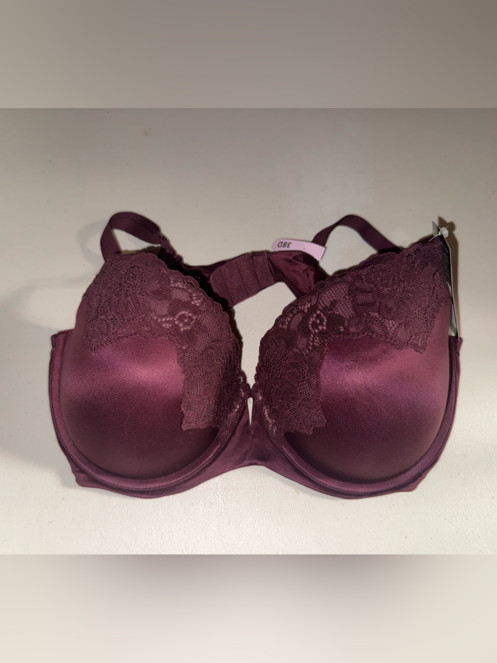 Maidenform Plum Lace-Trim Underwire Bra